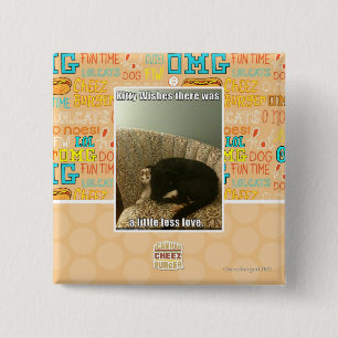 Bóton Quadrado 5.08cm Desejos do gatinho