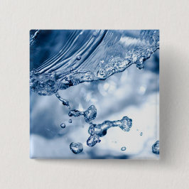 Bóton Quadrado 5.08cm Desenho De Água