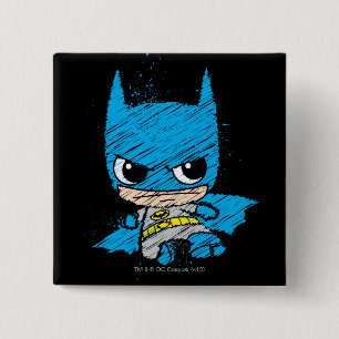 Bóton Quadrado 5.08cm Desenho do Mini Batman