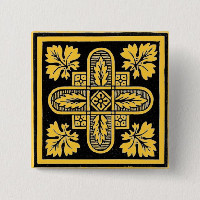 Bóton Quadrado 5.08cm Design (Frente)