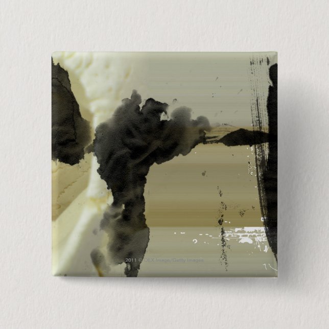 Bóton Quadrado 5.08cm Design abstrato e listras (Frente)