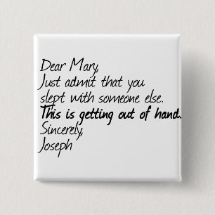 Bóton Quadrado 5.08cm Design ateu engraçado