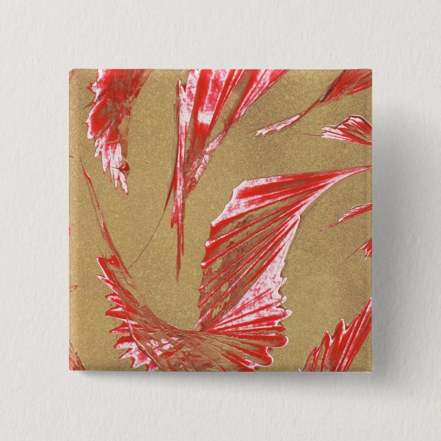 Bóton Quadrado 5.08cm Design Conceptual Wing (Frente)