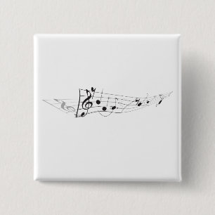 Bóton Quadrado 5.08cm Design de A que torce a contagem musical