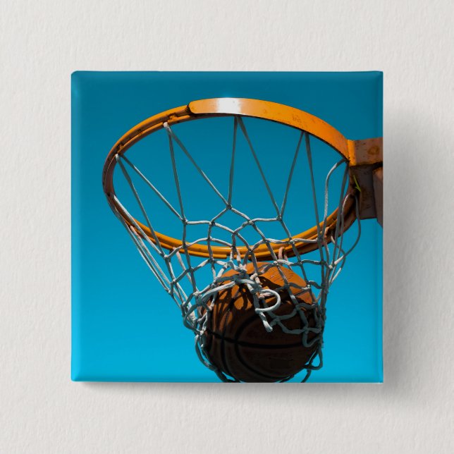 Bóton Quadrado 5.08cm Design de basquete incrível (Frente)