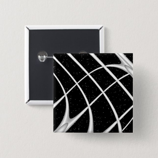 Bóton Quadrado 5.08cm Design de Espaço Galáxico (Frente & Verso)