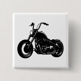 Bóton Quadrado 5.08cm Design de Moto Cruiser Clássico