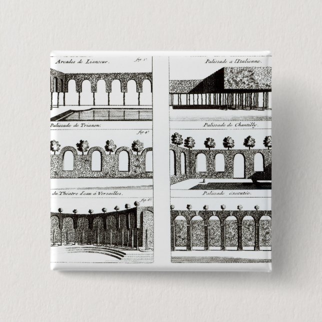 Bóton Quadrado 5.08cm Design do Palisade, 'da teoria e da prática do (Frente)