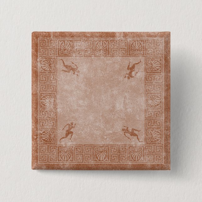 Bóton Quadrado 5.08cm design do quadrado da piscina (Frente)