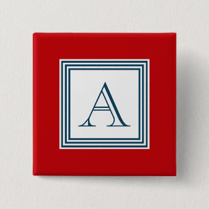 Bóton Quadrado 5.08cm Design Monograma