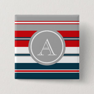 Bóton Quadrado 5.08cm Design Monograma