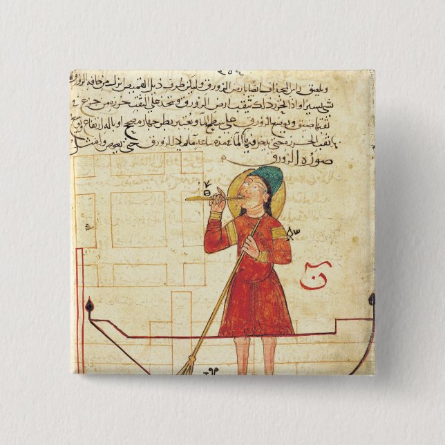 Bóton Quadrado 5.08cm Design para um autômato, de (Frente)