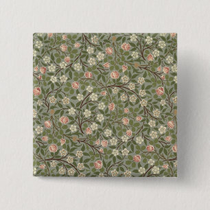 Bóton Quadrado 5.08cm Design pequeno do papel de parede da flor