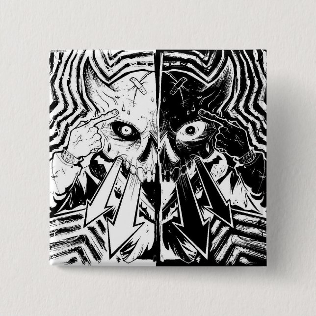 Bóton Quadrado 5.08cm DesktopTelepathy (Frente)