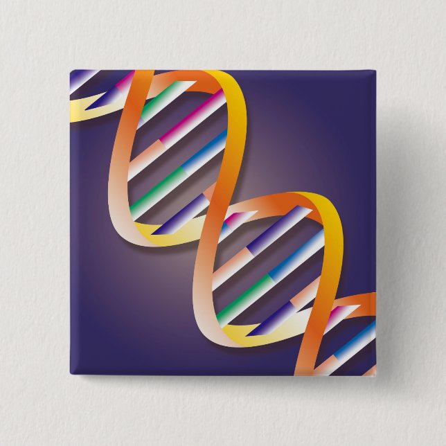 Bóton Quadrado 5.08cm Destaque de DNA (Frente)