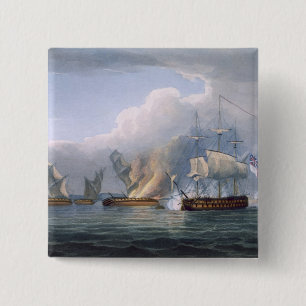 Bóton Quadrado 5.08cm Destruição das fragatas francesas L'Arianne & L'