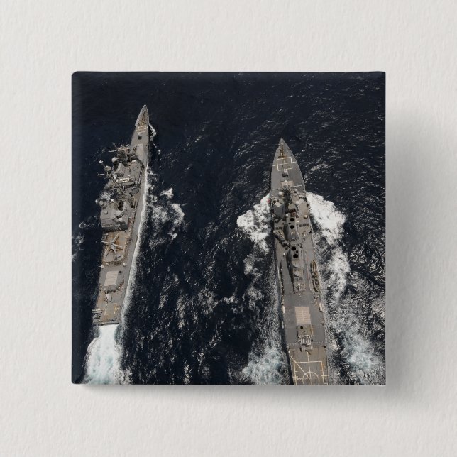 Bóton Quadrado 5.08cm Destruidor de mísseis guiados USS Gridley (Frente)