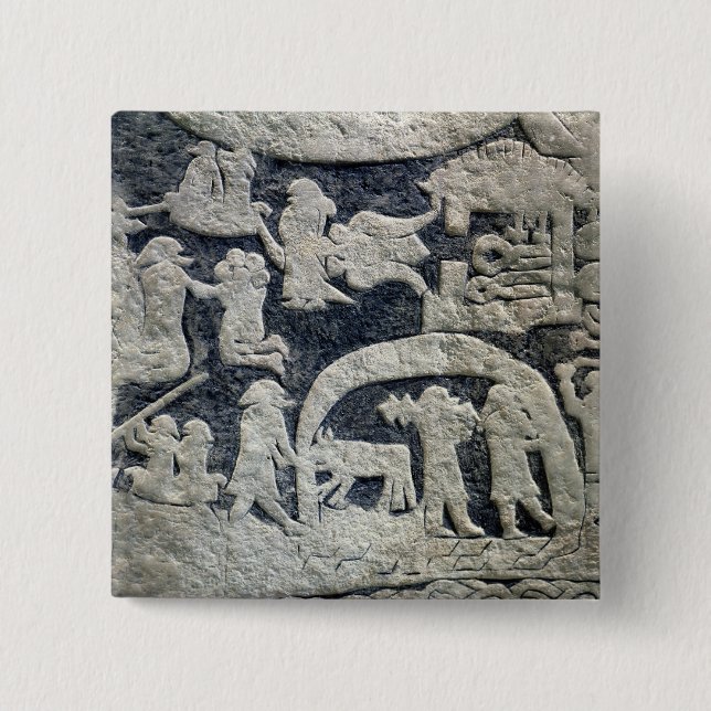 Bóton Quadrado 5.08cm Detalhe da legenda de Valhalla (Frente)