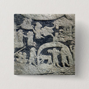 Bóton Quadrado 5.08cm Detalhe da legenda de Valhalla