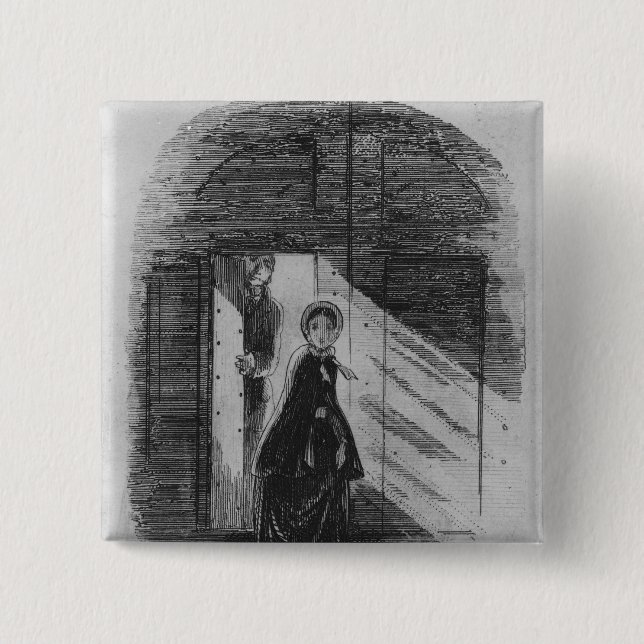 Bóton Quadrado 5.08cm Detalhe de Amy Dorrit (Frente)