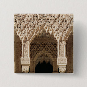 Bóton Quadrado 5.08cm Detalhe de um arco da galeria, da corte