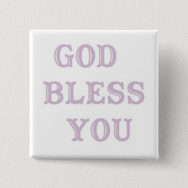 BÓTON QUADRADO 5.08CM DEUS ABENÇOE YOU-1 (Frente)