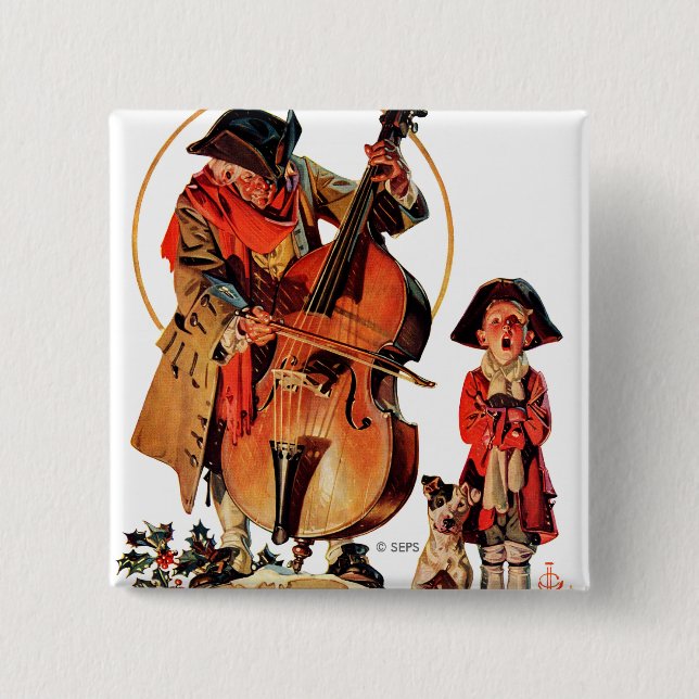 Bóton Quadrado 5.08cm Deus Descanse Ye Merrie Cavalheiros (Frente)