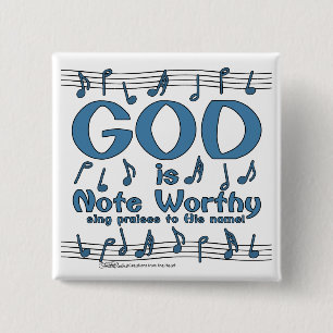 Bóton Quadrado 5.08cm Deus é uma nota digna