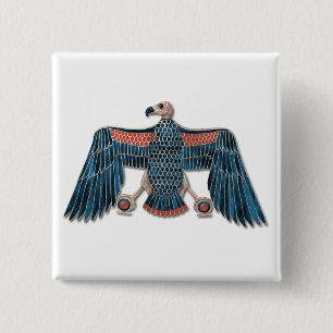 Bóton Quadrado 5.08cm Deusa Egípcia Nekhbet Pectoral