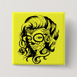 Bóton Quadrado 5.08cm Dia da beleza inoperante