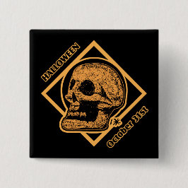 Bóton Quadrado 5.08cm Dia das Bruxas 31 de outubro