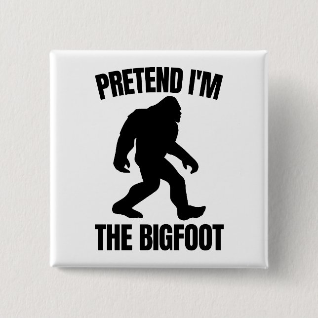 Bóton Quadrado 5.08cm Dia de as Bruxas engraçado 2020 - Finja que sou o  (Frente)