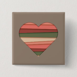 Bóton Quadrado 5.08cm Dia de os namorados com amor cardíaco