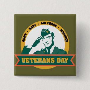Bóton Quadrado 5.08cm Dia de Veterens