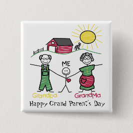Bóton Quadrado 5.08cm Dia dos Avós -