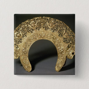 Bóton Quadrado 5.08cm Diadem do russo com trabalho filigrana