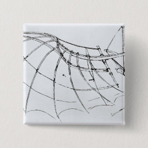 Bóton Quadrado 5.08cm Diagrama de uma asa mecânica