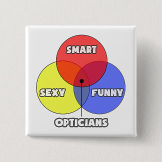Bóton Quadrado 5.08cm Diagrama Venn.. Ótica