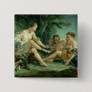 Bóton Quadrado 5.08cm Diana após a caça, 1745