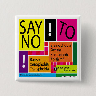 Bóton Quadrado 5.08cm Diga não à opressão! #Resist