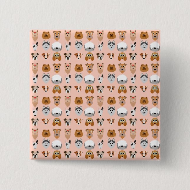 Bóton Quadrado 5.08cm Diggity Do Dog (Frente)