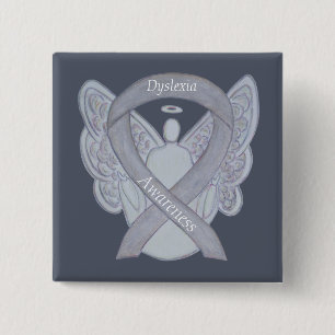 Bóton Quadrado 5.08cm Dilexia Sensação de Sensibilização Friso Pin