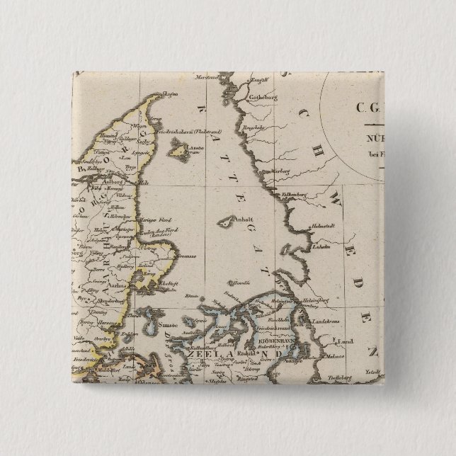 Bóton Quadrado 5.08cm Dinamarca 6 (Frente)