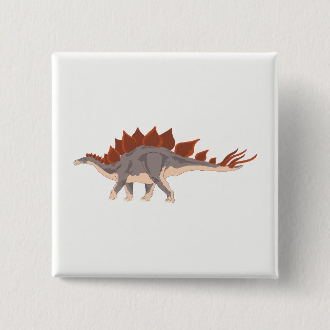 Bóton Quadrado 5.08cm Dinossauro (Frente)