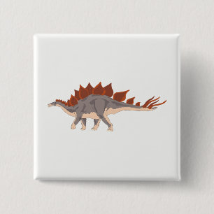 Bóton Quadrado 5.08cm Dinossauro