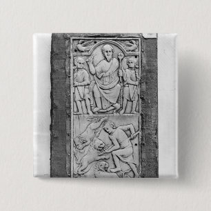 Bóton Quadrado 5.08cm Diptych consular de Aetius, painel do righthand