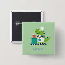 Distintivo de chef dinossauro