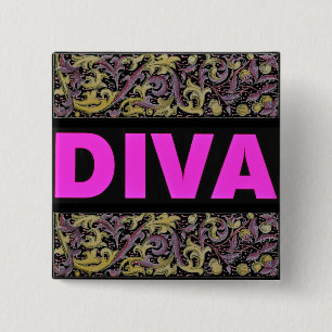 Bóton Quadrado 5.08cm Diva