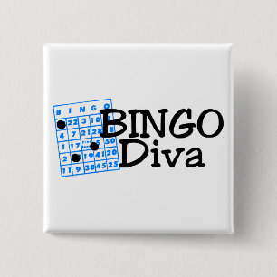 Bóton Quadrado 5.08cm Diva do Bingo