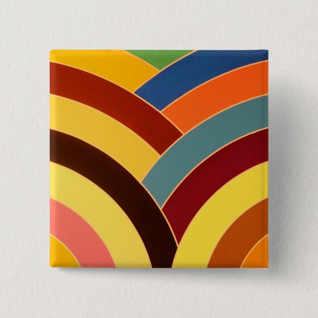 Bóton Quadrado 5.08cm divisa moderna na moda (Frente)